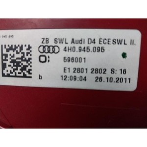 Conjunto de Faro Trasero Izquierdo A8 D4 2010-2014 Usado ORIGINAL 4H0945095 - Product Image 3
