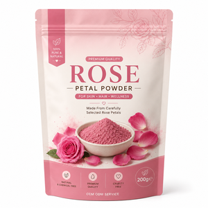 Poudre fine de pétales de rose 200g, ingrédient floral séché pour les soins de la peau, les soins capillaires et les recettes de beauté, avec une texture douce et un mélange facile. - Product Image 1