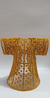 Abat-jour de lampe en macramé rustique décoratif, lanterne en coton et polyester, écologique, fait main pour la décoration intérieure du festival du Ramadan
