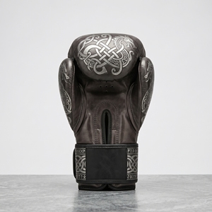 Gants de boxe en cuir avec motif de dragon en relief, lacets au poignet, imperméables, protection UV, utilisation en extérieur, entraînement, haute qualité, premium - Product Image 3
