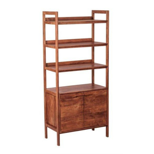 Librería Extensible Metálica Moderna, Etagere de 1 Estante, Mueble de Almacenamiento Independiente, Diseño Industrial para Sala de Estar u Oficina en Casa - Product Image 2