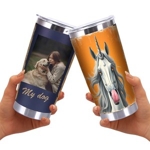 20oz Stainless Steel Tumbler Double Wall Insulated Leakproof Travel Mug With Unicorn Design For <b>Hot</b> Cold Drinks - Product Image 2