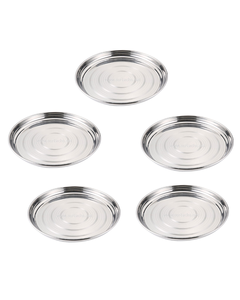 Platos Redondos de Acero Inoxidable de Tamaño Personalizado, Platos para Servir, Vajilla de Cocina, Duraderos y Reutilizables - Product Image 1