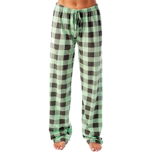 Women's High Drawstring Waist Flannel Breathable 100% Cotton Pajama <b>Lounge</b> Trouser Night <b>Sleeping</b> Style for Spring Season - Product Image 5