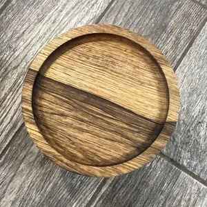 Juego de Posavasos Redondos Modernos de Madera, 350 mm de Diámetro, Antideslizantes, 6 mm de Grosor, Diseño de Madera - Product Image 3