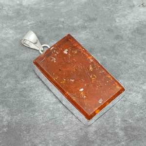 Colgante de Ámbar Báltico en Plata de Ley 925, Collar de Piedras Preciosas Hecho a Mano, Conjunto de Joyería Fina, Regalo para Ella en Fiesta de Compromiso - Product Image 3