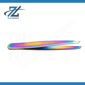 Pince à épiler professionnelle pour sourcils et cils, à pointe inclinée, pour moustache et poils, en acier inoxydable durable, outils spéciaux - Product Image 5