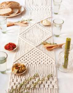 Camino de Mesa Bohemio de Lujo, Tejido a Mano con Macramé y Encaje de Algodón, Decoración para Mesa de Comedor, Bodas, Fiestas y Cenas - Product Image 2
