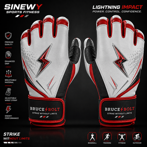 Guantes de Bateo de Béisbol Personalizados al por Mayor SINEWY SPORTS Serie Apex Flash, Guantes de Entrenamiento de Cuero Acolchados y Transpirables con Soporte para la Muñeca - Product Image 6