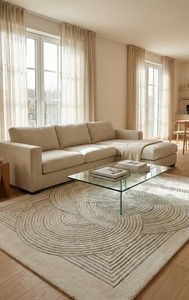 Alfombra Moderna de Lana con Diseño Floral para Comedor, Hecha a Mano, Antideslizante, Lavable y Personalizable para Uso Doméstico - Product Image 3