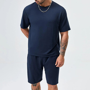 Conjunto Corto de Verano para Hombre, Casual, Ecológico, con Efecto Mármol, Estampado Digital, Color y Tallas Personalizables - Product Image 1
