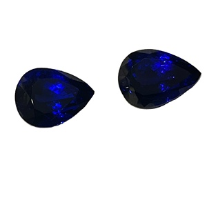 ชุดลูกแพร์ Tanzanite ธรรมชาติ,ชุดคู่สีรอยัลบลู44.00กะรัตพลอยหลวมโดย Sadiya International - Product Image 1