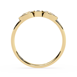 Bague de fiançailles en diamant naturel de haute qualité, trois pierres baguette et poire, provenance directe de l'exploitation, clarté VVS, sertie clos, cadeau idéal - Product Image 5