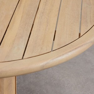 Vandana Hexa Flux oval <b>garden</b> <b>table</b> in acacia wood - Product Image 6