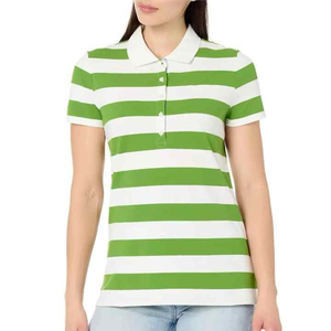 Wholesale Customization Women's Short Sleeve Polos Shirts Comfortable Buttons Golf Polos Shirts for Women Best Women Polo Shirt - Product Image 3