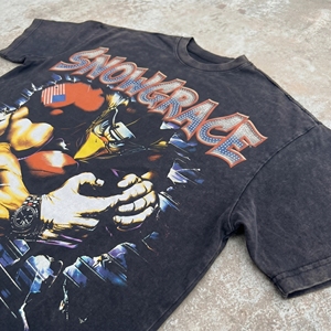 T-shirt pour homme Snowgrace à logo surdimensionné sur le devant, manches courtes, col rond, jersey de coton, polyester/coton, style streetwear - Product Image 2