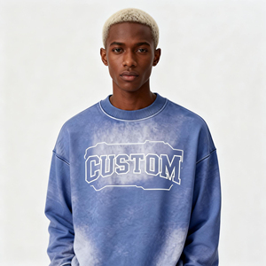 Sudadera Glory personalizada con efecto deslavado ácido y desgastado por el sol, de hombros caídos, cuello redondo, calidad premium, para ropa urbana, venta al por mayor OEM - Product Image 3