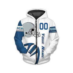 Sudaderas con Capucha Largas de Poliéster con Estampado de Equipos de Fútbol para Invierno 2026, Color Blanco, Cómodas para Uso Diario Informal - Product Image 4