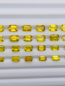 Saphir Jaune Naturel Taille Émeraude 37 Pièces Pierre Précieuse 39,37 carats Certifié IGI Qualité AAA Lueur Belle Couleur pour la Fabrication de Bijoux - Product Image 5