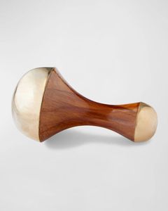 Craft Emporium Exports Double Dome Kansa Wand Massage Tool Bronze Metal Caps Wooden Handle Manual-<b>wired</b> <b>Control</b> for Massage - Product Image 3