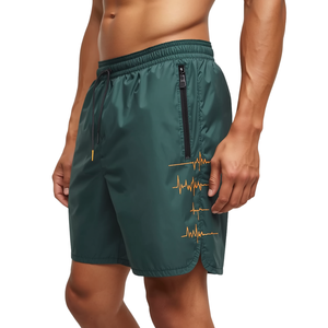 Versatile Men's Nylon Shorts with Forest Pulse Graphics and Advanced <b>Athletic</b> Comfort Design - Product Image 3