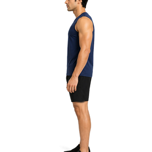 Men Athletic Sleeveless <b>Compression</b> Shirt Flexible Fit Breathable Fabric Ideal For Running Sports And Outdoor Work - Product Image 3