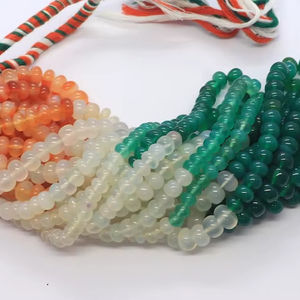 Cuentas Redondas de Calcedonia Natural AAA de 8-10 mm, Cuentas Redondas de Calcedonia Disco de 16 Pulgadas, Cuentas Redondas de Calcedonia Lisas - Product Image 1