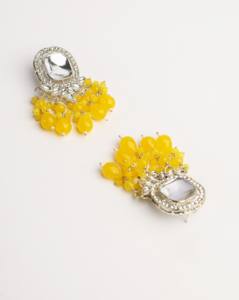 Pendientes de Araña de Lujo en Color Amarillo Pastel con Cuentas, Hechos a Mano, de Aleación de Zinc Chapada en Oro, Joyería Étnica Tradicional para Bodas, para Mujer - Product Image 5