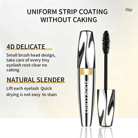 Mascara OEM à dents de peigne espacées de 0,15 mm, séchage rapide, application uniforme, sans grumeaux, maquillage des yeux, marque personnalisée