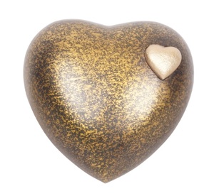 <b>Heart</b> Shape American Style Cremation Urn GOLDEN <b>BLACK</b> <b>HEART</b> Customizable Designs for Adult - Product Image 2