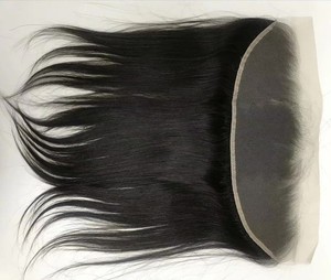 Excellent Quality NAJIR HAIR HUB Brazilian Straight Frontal Lace Remy Human Hair Natural Black Silky Smooth Closure Machine - Product Image 2