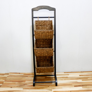 Hot Selling 3 Wooden Rack Livingroom Organizer Affordable Tiered Basket <b>for</b> Kitchen or <b>Laundry</b> <b>Room</b> <b>Decor</b> - Product Image 6