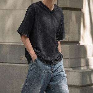 T-shirts pour hommes effet délavé à l'acide, prix abordable, disponibles en différentes couleurs, faible MOQ, meilleure qualité, nouveau style. - Product Image 5