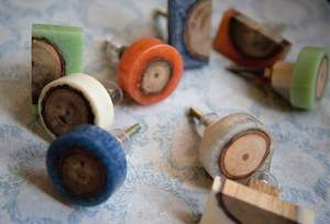 Poignées de porte modernes en bois et marbre faites à la main pour commodes, tiroirs, armoires, meubles, quincaillerie décorative - Product Image 3