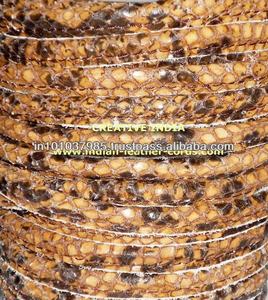 Cordon en cuir Nappa de 5 mm rond, couture en cuir véritable, corde pour bricolage, artisanat, sacs, vêtements, chaussures avec finition cirée - Product Image 3