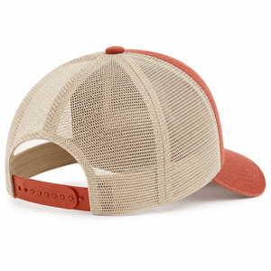 Gorra trucker estructurada con panel trasero de malla fina y parche tejido personalizado, panel frontal de pana, para regalos promocionales, proveedor mayorista - Product Image 5