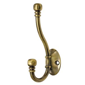 Gancho de pared náutico de latón macizo pulido dorado con barra en T, colgador de abrigos y batas, herrajes marinos decorativos, tirador de gabinete - Product Image 2