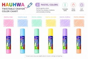 Stationery gift set Paint Sticks for Kids Non Toxic Water Soluble Oil Pastels 2 in 1 Drawing <b>Tool</b> for Toddlers and Artists - Product Image 2