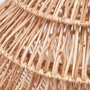 Lámpara Colgante de Lujo de Mimbre en Cascada, Cesta Tejida Natural con Gancho Metálico para Resort, Restaurante, Hotel - Product Image 4