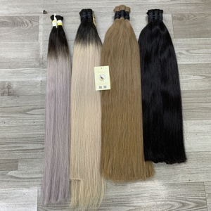Vente chaude Double Tiré Non Transformés Droite Ombre Vierge Cheveux Cheveux Humains En Vrac - Product Image 4