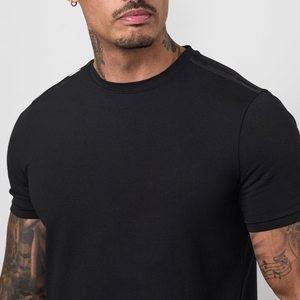 T-shirt en polyester/coton tricoté sur mesure, coupe classique, respirant, anti-boulochage, séchage rapide, manches longues, pour homme, élégant - Product Image 3