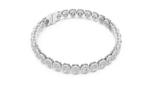 Pulsera de Diamantes Cultivados en Laboratorio con Corte Esmeralda, Chapada en Oro sobre Plata, para Mujer, Certificada por IGI, Joyería Clásica para Bodas - Product Image 3