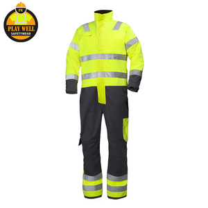 Combinaison de travail personnalisée en gros avec logo, 100 % coton, haute visibilité, respirante, durable, couleur unie - Product Image 3