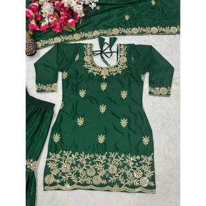 เซ็ตชุดปาร์ตี้ออกแบบโดยดีไซเนอร์สำหรับผู้หญิง sharara plazzo dupatta - Product Image 1