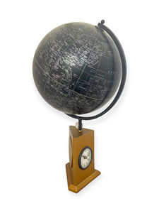 Globes terrestres sur base en bois de qualité supérieure avec cadre de style horloge, design Art Déco, fonction rotative, faits à la main - Product Image 3