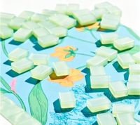 Tuiles de Mahjong Américaines Funky Trade Modern Garden Glow Matcha GreenGreen Pearl, 160 pièces avec motifs de jardin et floraux fantaisistes