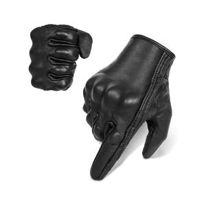 Gants de moto Samroz Sports en cuir véritable, respirants, écologiques, compatibles écran tactile, antidérapants, quatre saisons, unisexes, doux - Product Image 1