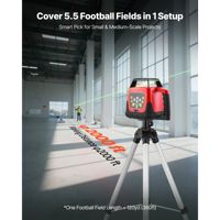 Kit de niveau laser rotatif vert autonivelant 360° de 2000 pieds avec trépied, récepteur et télécommande