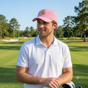 6-Panel Baseball <b>Hat</b> with Embroidered Custom Logo Curved Brim Cotton Unstructured <b>For</b> Golf <b>Wedding</b> <b>For</b> men and women - Product Image 6