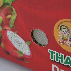 Caja de Cartón Corrugado Ecológica Impresa Personalizada para Empaque de Fruta del Dragón - Ventilada para Exportación de Fruta Fresca - Product Image 3